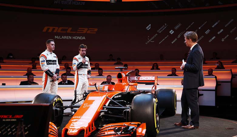 Presentación con McLaren en 2017